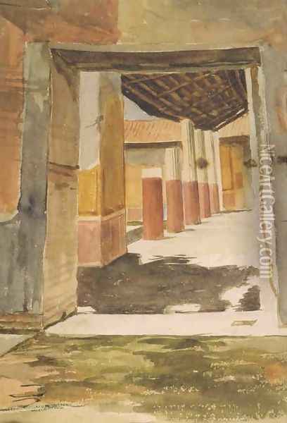 Scene at Pompeii 1877 Oil Painting - John William Waterhouse