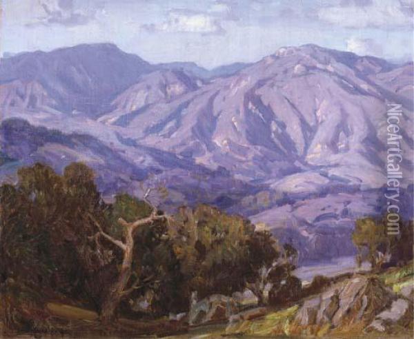 A Mountainous Landscape Oil Painting - Carl Oscar Borg