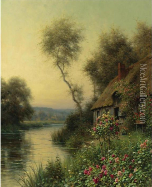 After Sunset Oil Painting - Louis Aston Knight
