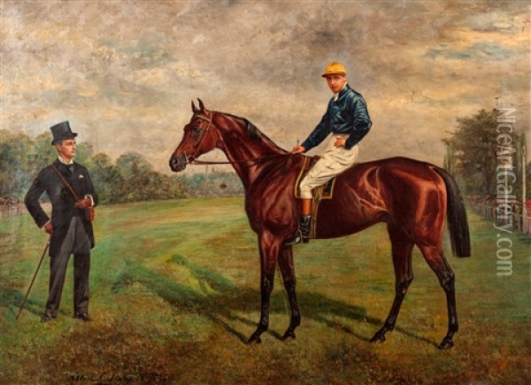 Le Jockey Oil Painting - Allen Culpepper Sealy