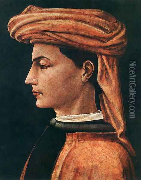 Portrait of a Young Man 1450s Oil Painting - Paolo Uccello