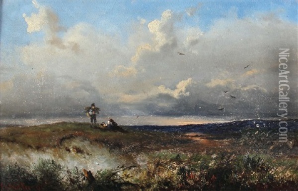 Rast In Den Dunen Oil Painting - Carl Georg Koester