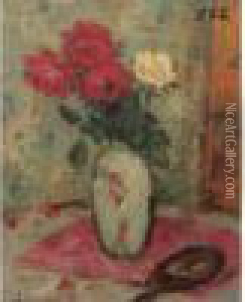 Bouquet Au Miroir Oil Painting - Georges dEspagnat