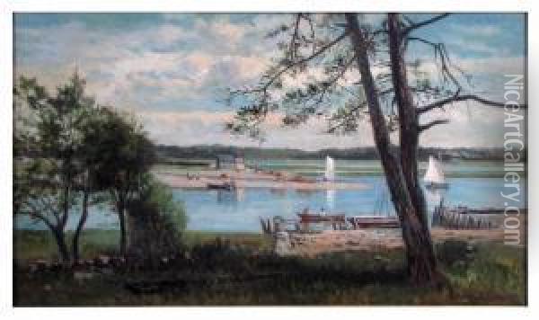 Boats On A Newburyportinlet Oil Painting - Frank Henry Shapleigh