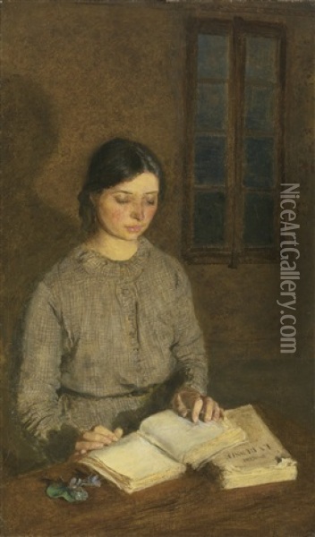 Dorelia By Lamplight, At Toulouse Oil Painting - Gwen John
