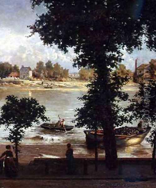 Chelsea Embankment Oil Painting - Cecil Gordon Lawson