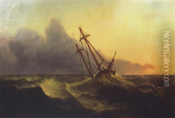 Schiffsuntergang Oil Painting - Carl August Reinhardt