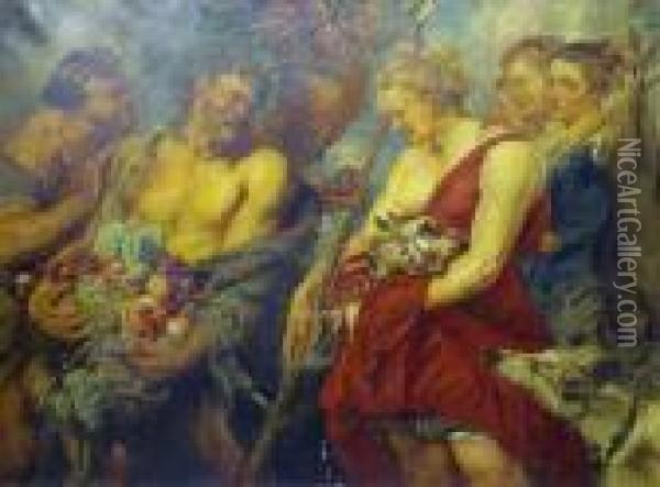 Dianas Ruckkehr V.d. Jagd Oil Painting - Peter Paul Rubens