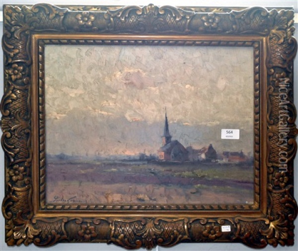 Paysage Avec Eglise Oil Painting - Pieter Gorus