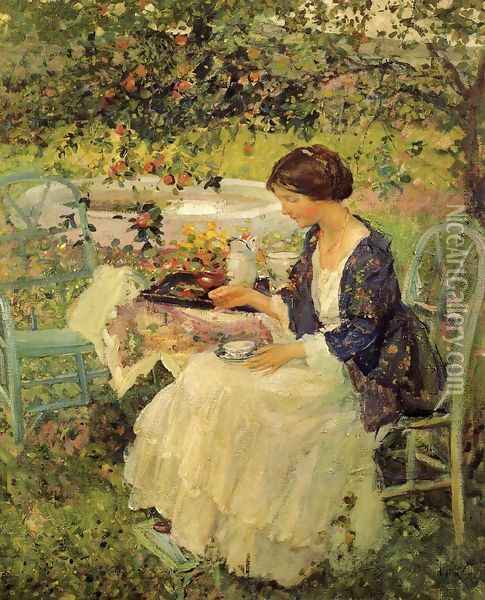 The Chinese Robe Oil Painting - Richard Emil Miller