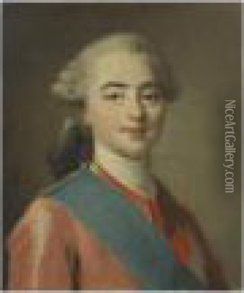 Portait De Louis 
Stanislas-xavier De France, Comte De Provence Et Futur Louis Xviii 
(1755-1824) Oil Painting - Francois-Hubert Drouais