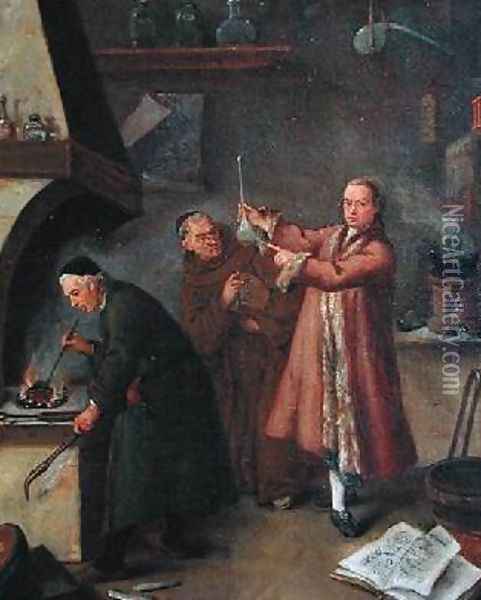 The Alchemists 1757 Oil Painting - Pietro Longhi