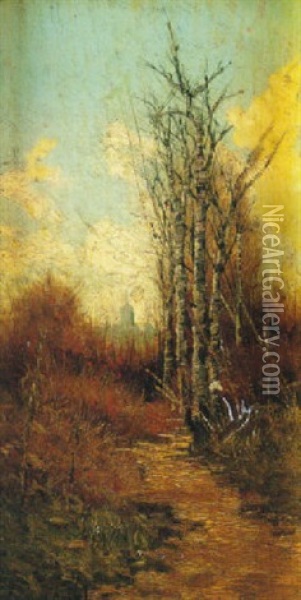 Bosque En Invierno Oil Painting - Manuel Ramos Artal