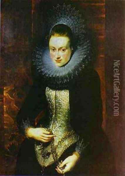Portrait Of A Woman 1608 Oil Painting - Peter Paul Rubens