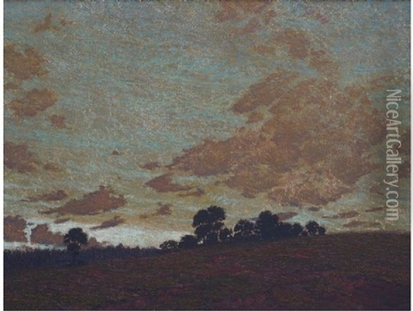 Midlands At Sunset Oil Painting - Waller Hugh Paton