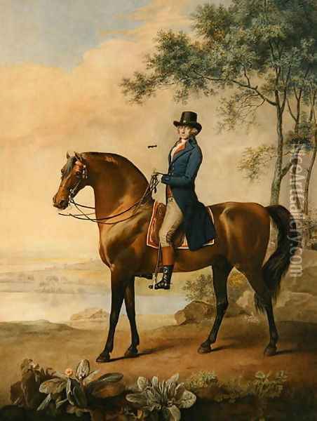 Warren Hastings on his Arabian Horse, 1796 Oil Painting - George Townley Stubbs