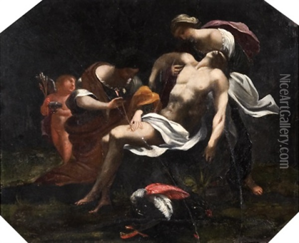 San Sebastiano Curato Da Sant'irene Oil Painting - Pasquale Ottino