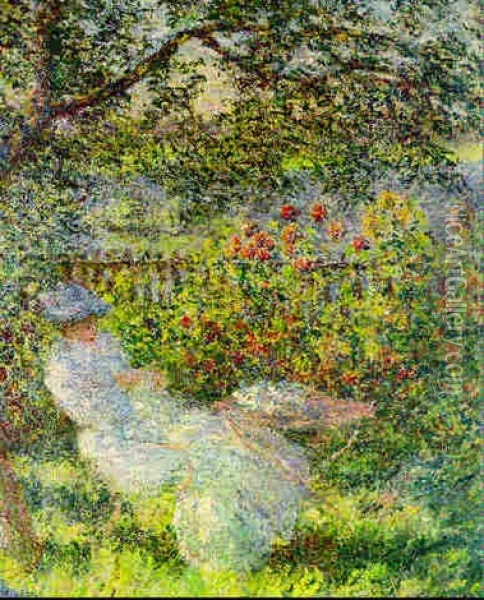 Alice Hoschede Au Jardin Oil Painting - Claude Monet