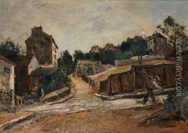 Montmartre, Le Lapin Agile Oil Painting - Marcel Francois Leprin