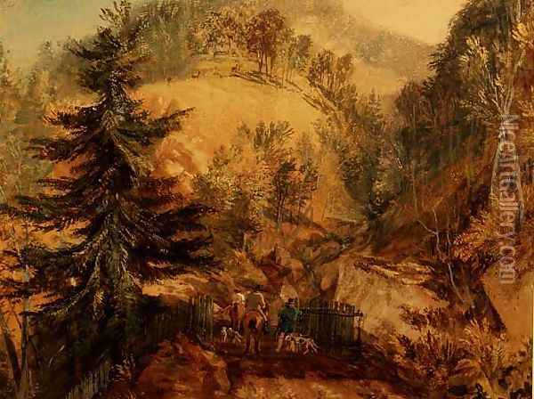 The Chevin, Otley, c.1818 Oil Painting - Joseph Mallord William Turner
