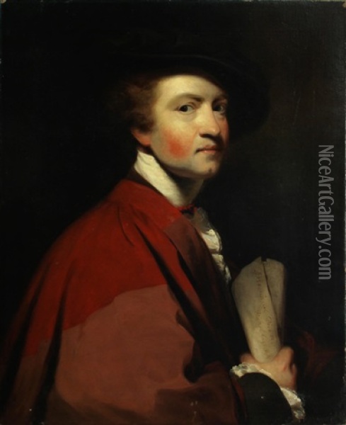 Self-portrait (after Sir Joshua Reynolds) Oil Painting - Walter G. Gould