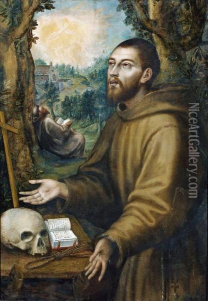 Der Hl. Franz Von Assisi Oil Painting - Girolamo Muziano