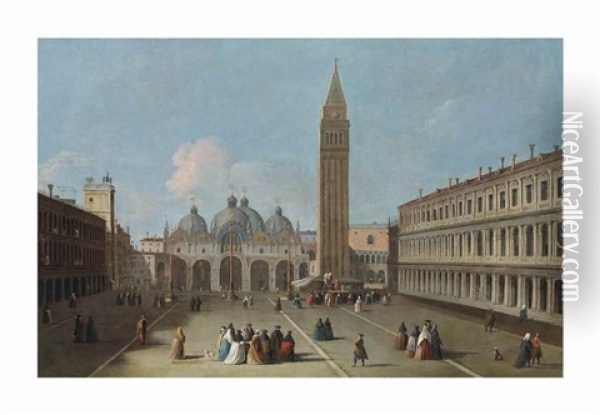 The Piazza San Marco, Venice Oil Painting -  Master of the Langmatt Foundation Views