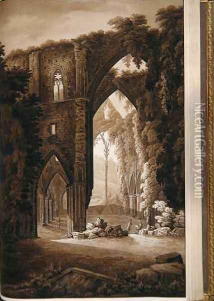 Tintern Abbey from the Historical Tour through Monmouthshire Oil Painting - Sir Richard Colt Hoare