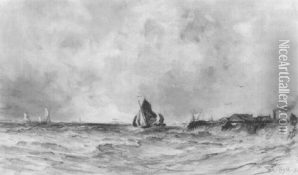 Zeilscheepjes Op Zee Oil Painting - Edwin Hayes