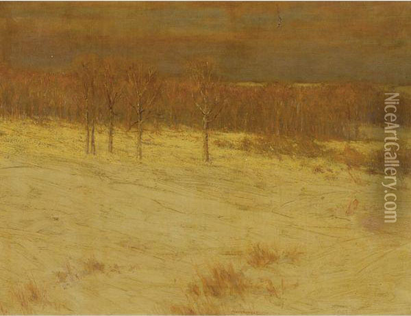 Snow Covered Fields Oil Painting - Charles Warren Eaton