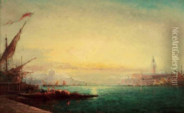 Venedik Oil Painting - Henri Duvieux