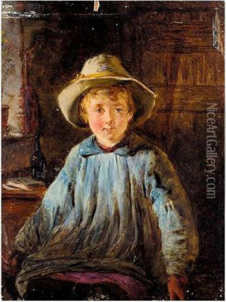 Farmer's Boy Oil Painting - William Henry Knight