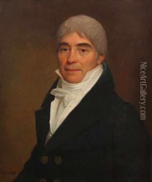 Portrait D'homme En Buste Oil Painting - Albertus Jacob Frans Gregorius