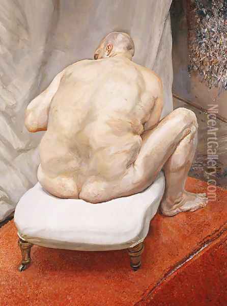 Naked Man, Back View Oil Painting - Lucian Freud
