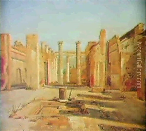 Et Hus I Pompei Oil Painting - Constantin (Carl Christian Constantin) Hansen