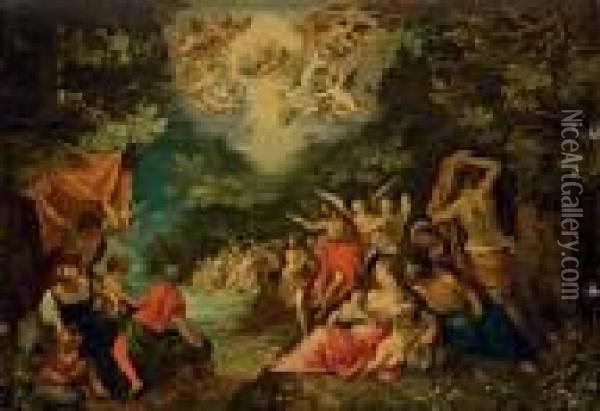 Le Bapteme Du Christ Oil Painting - Jan Brueghel the Younger