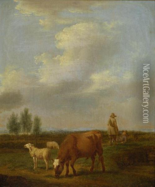 Hirten Mit Vieh Oil Painting - Balthasar Paul Ommeganck