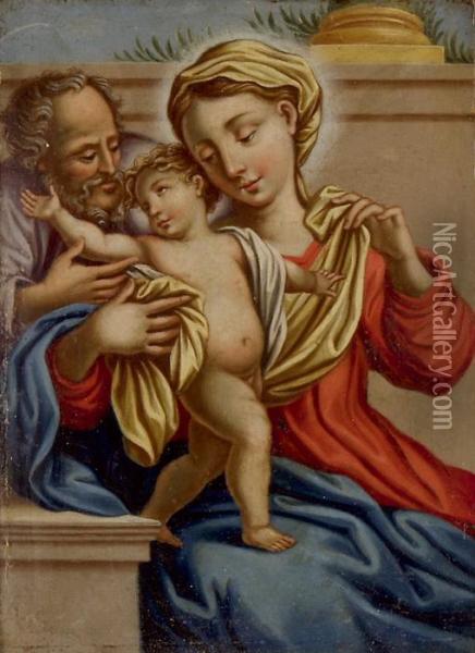 Die Heilige Familie Oil Painting - Giovanni Domenico Cerrini