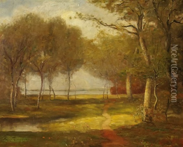 View Of The Potomac River Oil Painting - Max Weyl