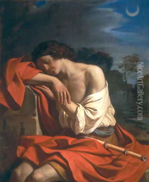 The Sleep of Endymion 1645 Oil Painting - Guercino