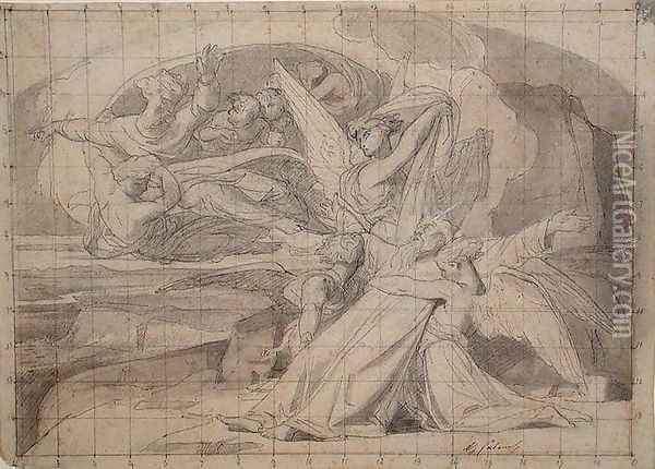 Study for The Death of Moses, 1851 Oil Painting - Alexandre Cabanel