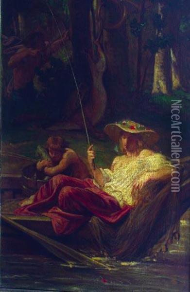La Peche Et La Chasse Oil Painting - Leon Benouville