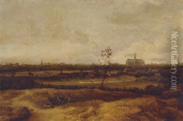 A View Of Haarlem Oil Painting - Cornelis Simonsz van der Schalcke
