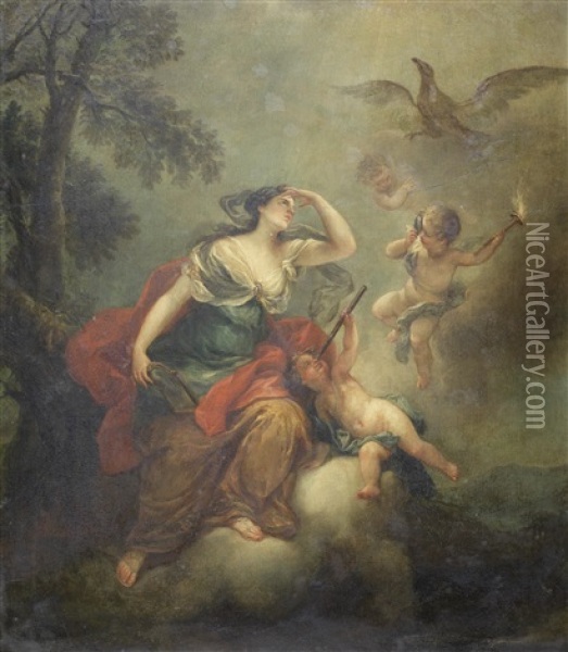 An Allegory Of Sight Oil Painting - Jean Jacques Lagrenee the Younger