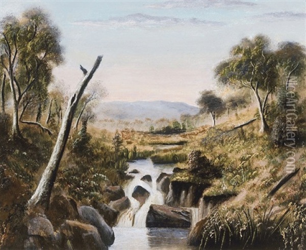 The Falls Oil Painting - Alfred William Eustace