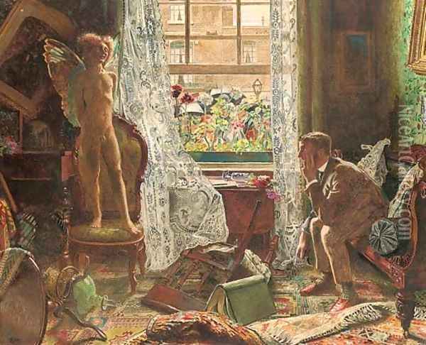 When Love came into the House of the Respectable Citizen Oil Painting - John Byam Liston Shaw
