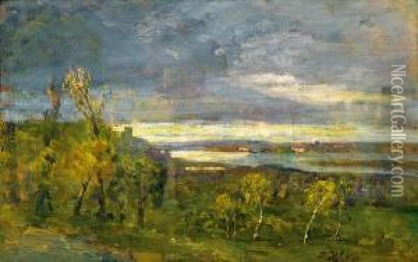 Donau Bei Malacka Oil Painting - Tina Blau