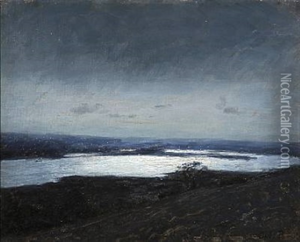 Maaneskin Salten Langso Oil Painting - Julius Paulsen