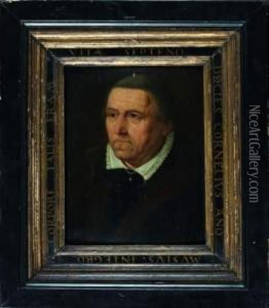 Portrait De Cornelius Musius Oil Painting - Nicolas Neufchatel