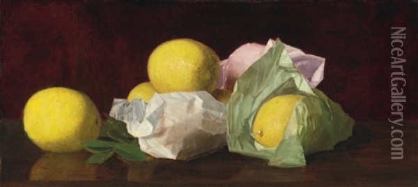 Florida Lemons Oil Painting - William J. McCloskey